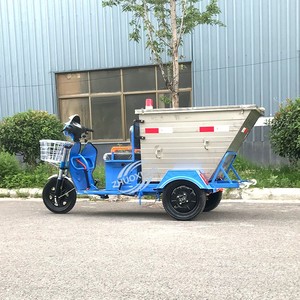 Tricycle électrique 48V 580W, camion à ordures en acier inoxydable de 400L avec une charge utile de 100-200 kg et une autonomie de 50-70 km, certifié CE - Product Image 2