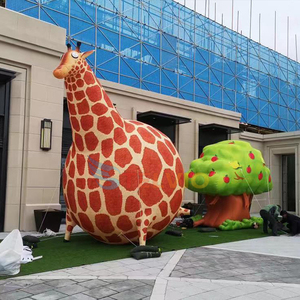 Mascotte de dessin animé gonflable, cerf à gros ventre gonflable, modèle animal méga gonflable pour décoration extérieure - Product Image 2