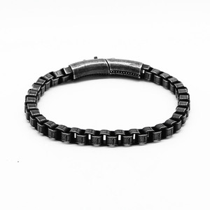 Yunnique-pulsera con cadena de motocicleta estilo punk europeo americano, cierre magnético de acero y titanio negro, joyería Unisex - Product Image 4