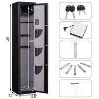 Armoire de rangement sécurisée robuste de 66,3 lb pour objets de valeur longs et volumineux, armoire de sécurité en métal avec étagère interne, coffre-fort verrouillable
