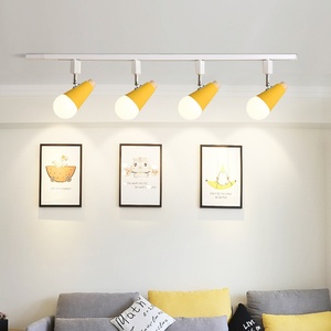 Faretto <span class=keywords><strong>a</strong></span> Binario Nordic Macaron LED in Ferro Ra 95 per Soggiorno, Parete di Fondo, Negozio di Abbigliamento Commerciale, Showroom, Montaggio <span class=keywords><strong>a</strong></span> Superficie - Product Image 4