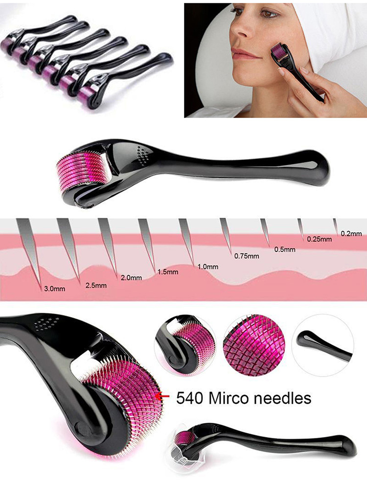 high quality derma roller Best Skin Roller 540 Titanium Micro Needles 0.5mm/1mm/1.5mm Derma Roller