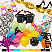 Nicro prix usine 90s 80s thème 165 pièces fête ballon arc fournitures gonflable arc-en-ciel Latex ballon rétro Photo stand accessoires