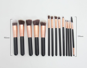 14 Piezas de Brochas de Maquillaje Profesionales de Alta Calidad, Estilo Nuevo, Hechas a Mano, con Mango de Plástico, 5 Piezas de Brochas Faciales Personalizadas con Etiqueta Privada - Product Image 6