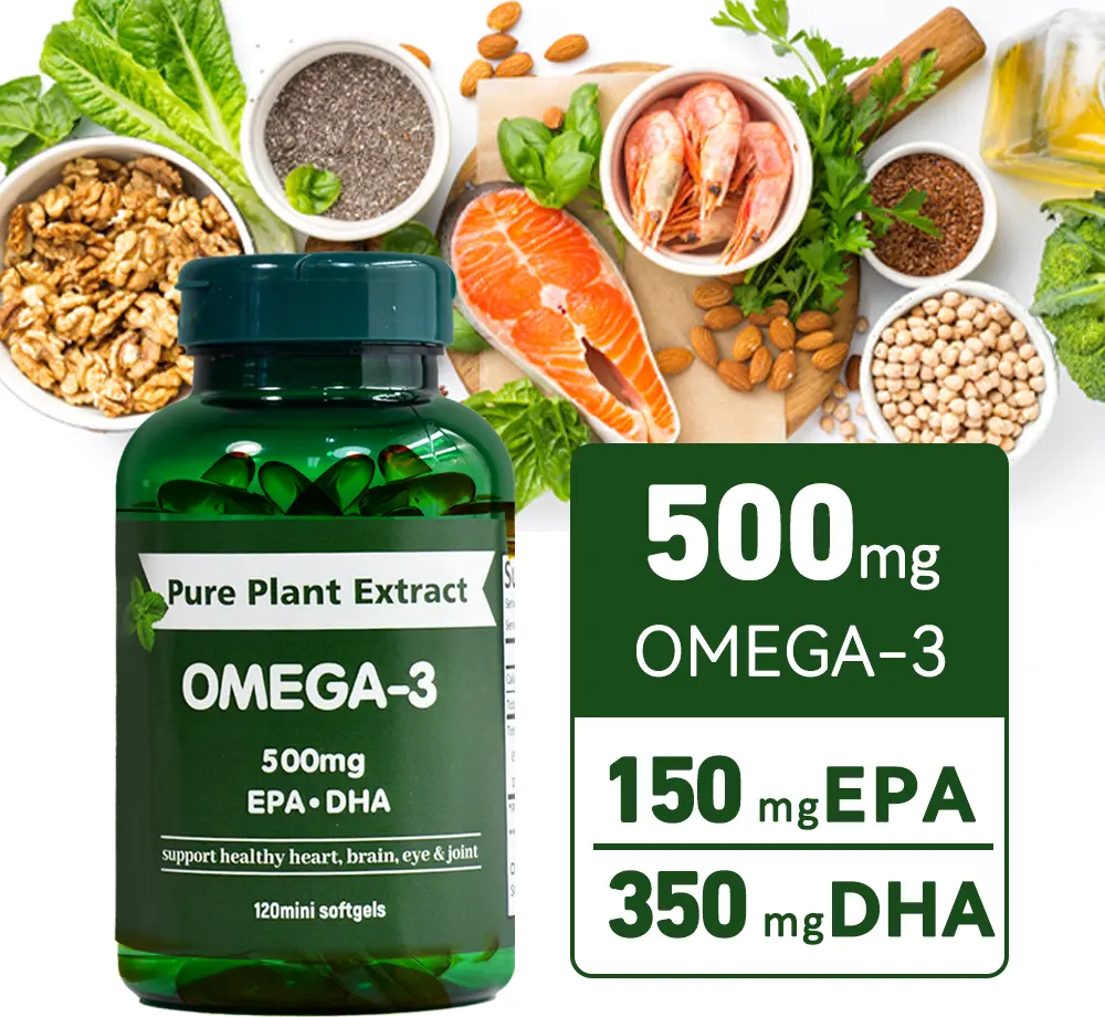 Chinakruiden Omega-3 Softgels Rijk Aan Epa-En Dha-Gezondheidssupplementen Die Het Cardiovasculaire Huismerk Voor De Gezondheid Van Hersenen En Het Hart Bevorderen