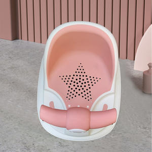 Chaise de bain pour bébé, siège de soutien antidérapant bleu pour 0-12 mois, utilisation aux toilettes, grand format, matériau Pptpr - Product Image 4