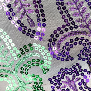 Carnaval MARDI GRAS Fleur De Lis bufanda decoración de lentejuelas chal <span class=keywords><strong>Frienda</strong></span> disfraz bufanda chal mascarada Poncho chal - Product Image 5