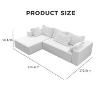 Nouveau Canapé d'Angle Modulable en Tissu Ultra Doux et Moelleux avec Garnissage Mousse Ferme – Confort Optimal pour Salon
