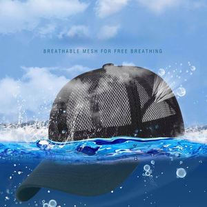 6 Panel Polyester Full Mesh Trucker Caps Baseball Caps Summer Hats Breathable Sun Outdoor Camping Gorras Snapback Hat - Product Image 3