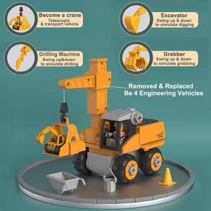 Vente <span class=keywords><strong>en</strong></span> gros, bricolage, véhicule d'ingénierie, scène, jouet pour enfants, camion de construction, grue d'exploitation, voiture d'ingénierie à tige pour enfants - Product Image 5