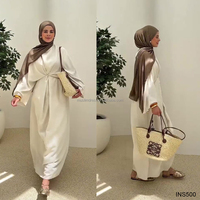 Abaya fermée au design tendance 2026, vente en gros Dubaï, Abaya arabe modeste personnalisée