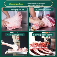 Scie à viande et à os automatique WF, en acier inoxydable 304, haute efficacité, usage commercial pour restaurants et aliments surgelés