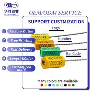 Sceau de câble avec logo personnalisé, sceau de sécurité haute résistance 2400N pour serrures de conteneurs et sceau de câble de sécurité pour <span class=keywords><strong>remorque</strong></span> de voiture - Product Image 2