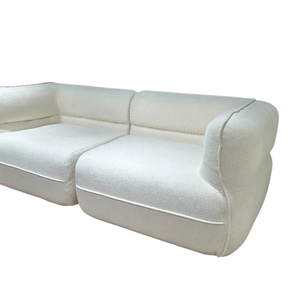 Cream Style Comfortable <strong>Sponge</strong> <strong>Sofa</strong> <strong>for</strong> Small Apartment Living Room Nordic Flannel Cover Beauty Salon Clothing Store Rental - Product Image 2