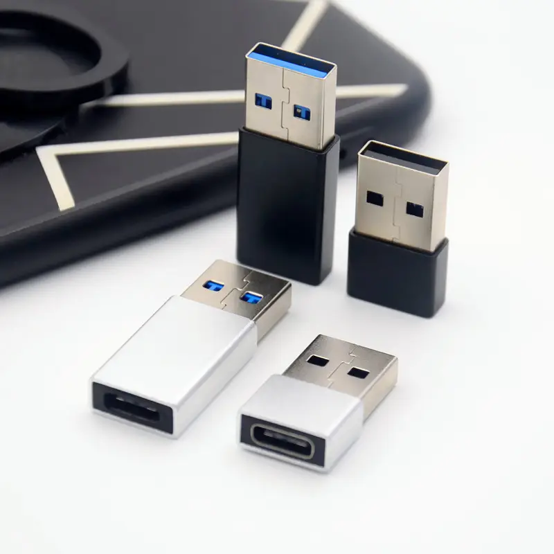 USB C Femmina A USB Maschio Adattatore USB 3.1 A A USB C Adattatore di Sincronizzazione di Dati di Ricarica Veloce Compatibile con del computer portatile, PC, Caricatore