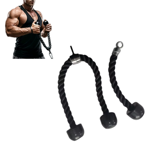 Cavo <span class=keywords><strong>Fitness</strong></span> con Accessori per Tricipiti, Corda per Lat Machine, Laterali, Bicipiti, Crunch Addominali - Ideale per Palestra e Body Building - Product Image 1