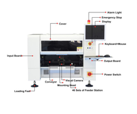 Máquina de Colocación Automática de 4 Cabezas para LED y PCB, Montaje de Escritorio, Máquina SMT para Línea de Producción
