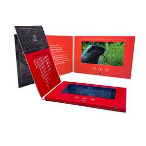 Digital de 7 pulgadas HD de pantalla Lcd vídeo folleto Tarjeta de fabricante de China