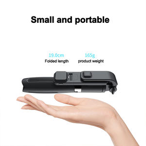 Perche à <span class=keywords><strong>selfie</strong></span> pliable en acier inoxydable de 1024 mm avec lumière LED de beauté, gradation à 6 niveaux, trépied mini flexible sans fil pour vidéo à 360° - Product Image 2