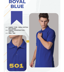 T-shirt élégant pour homme en tissu 100% coton bio-lavé, 240 GSM, tissu doux, confortable, durable, idéal pour l'été - Product Image 4