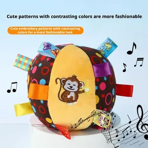 Pelota interactiva para perros, juguete para masticadores agresivos, entrenamiento, descompresión, <span class=keywords><strong>mango</strong></span> de felpa resistente a mordeduras, juguetes para perros con campanas, suministros para mascotas - Product Image 5