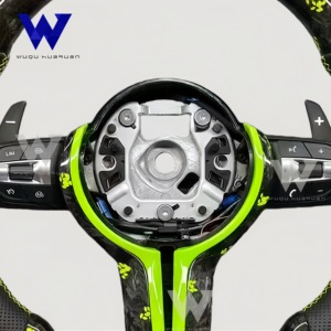 Volante in Fibra di Carbonio Forgiata Verde con Motivo, Adatto per <span class=keywords><strong>BMW</strong></span> F10 F30 F11 E90 E70 <span class=keywords><strong>E87</strong></span> E92 <span class=keywords><strong>F20</strong></span> F21 F31 F32 F07 F12 M3 M6 - Product Image 6