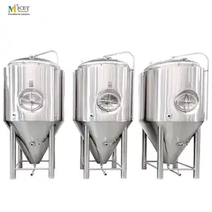 Micet — réservoir de Fermentation de bière, 2000l, en acier inoxydable, avec veste de refroidissement