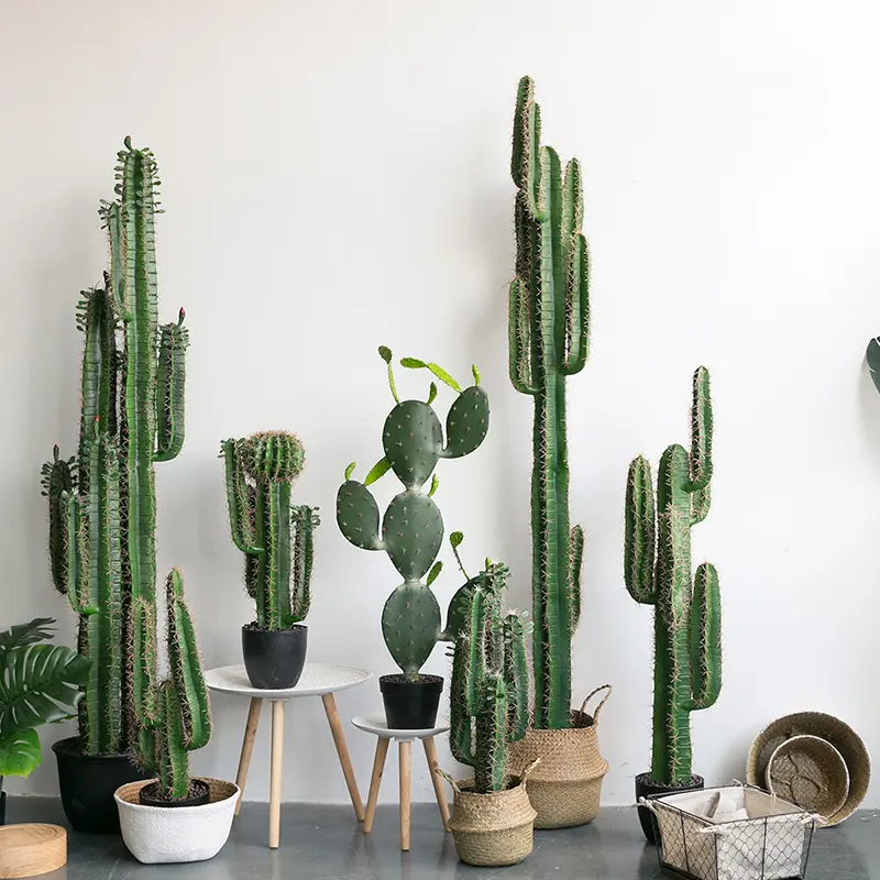 Latest design home decoration craft artificial cactus plants make decoration plastic cactus and plants