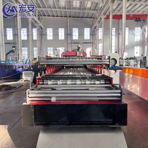 Machine de production de tuiles en acier coloré à double couche pour stations de péages autoroutiers, machine de profilage à double couche entièrement automatique - Product Image 5