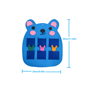 แผนภูมิกระเป๋าเข้าร่วมงานรูปสัตว์น่ารักสำหรับครูของตกแต่งบ้านโรงเรียนเด็กกระดานที่ยุ่งมอนเตสซอรี่รู้สึกว่ามีกระดานไม่ว่าง - Product Image 2