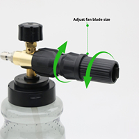 Canon à mousse PA en laiton pur, lance à mousse à large ouverture, bouteille grise pour detailing professionnel, vente en gros