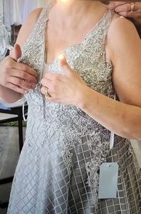 Abito ricamato nero argento <span class=keywords><strong>madre</strong></span> dello sposo <span class=keywords><strong>grande</strong></span> abito da sposa elegante abito da sposa - Product Image 6