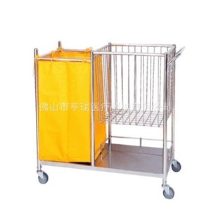 Carro de residuos hospitalarios Henry HR-421 de acero inoxidable para quirófano y recolección de ropa de cama - Product Image 1