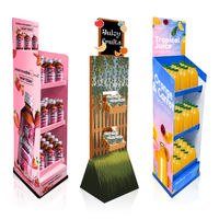 Présentoirs au sol en carton pour les supports d'étagère de présentation de produits de supermarché au détail de boissons