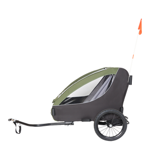 Remolque de Bicicleta para Mascotas Morething de Alta Calidad, Plegable, con Marco de Acero Inoxidable, Tela Oxford 300D, Carga Máxima de 60 kg, Rueda Trasera con Aire - Product Image 1