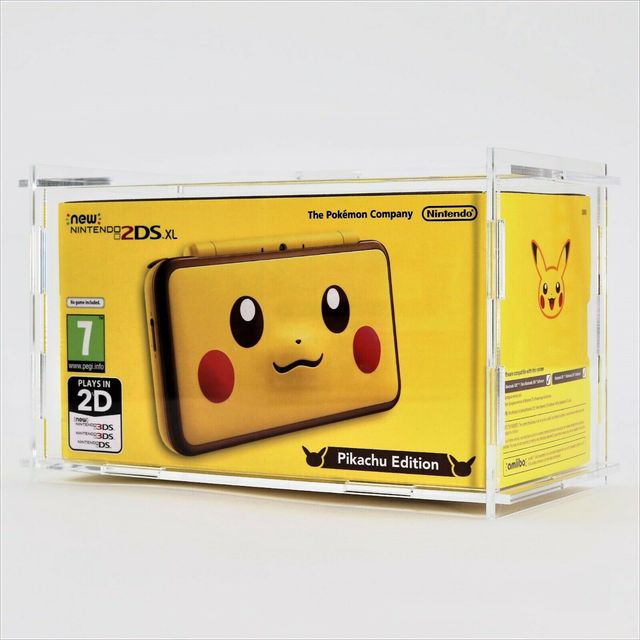 Clear Acrylic NEW 2DS XL Boxed Console Display Case Acrylic Game Collector Cases