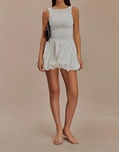 Повседневное однотонное платье с круглым вырезом, короткое платье-жилет без рукавов, мини-платье для лета и осени - Product Image 2