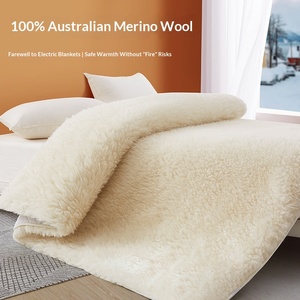 Matelas en laine, <span class=keywords><strong>couverture</strong></span> en laine d'agneau rembourrée, simple, hiver, épaissi, chaud, antibactérien, désodorisant, chauffage rapide - Product Image 6