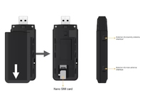 Dongle USB 4G LTE de Bajo Costo, Módem 4G EC200T-EU, Módulo Dongle USB V4.0, Dongle USB 2.0 de Alta Velocidad