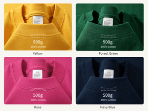 Custom 500G Heavyweight 100% Cotton T Shirt OEM ODM Oversized Unisex Crew Neck Blank Short Sleeve <b>Tee</b> with Logo - Product Image 3