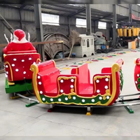 Train de Père Noël sur rail pour parc d'attractions extérieur/intérieur à thème de Noël ; idéal pour centres commerciaux et écoles