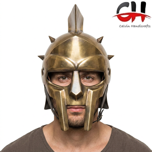 Calvin Handicrafts Medieval Gladiator Helmet Metal Handmade Antique Style Halloween Costume Accessory - Product Image 1