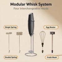 Espumador de Leche Eléctrico Automático Culi MF460 de Acero Inoxidable, a Batería, Ecológico, Reutilizable, de Grado Alimenticio, Portátil y Compacto