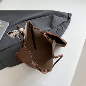 Sac Fourre-Tout Femme en PU à Grande Capacité, Sac à Bandoulière Ouvert pour Étudiante, Grand Sac à Main - Product Image 6