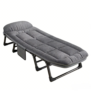 Cadre de <span class=keywords><strong>lit</strong></span> en métal pliable et inclinable, taille standard, sans tête de <span class=keywords><strong>lit</strong></span>, avec <span class=keywords><strong>sommier</strong></span> à lattes en acier renforcé, sans <span class=keywords><strong>sommier</strong></span> à ressorts requis, idéal <span class=keywords><strong>pour</strong></span> hôtel - Product Image 4