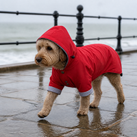 Imperméable rétro britannique à capuche pour chien, coupe-vent et imperméable avec doublure en coton pour chiens de petite taille à 5XL, édition Noël