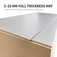 Panneau MDF mélaminé pleine épaisseur de 2 mm à 25 mm, panneau de fibres sur mesure pour meubles, construction et décoration