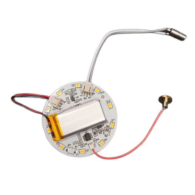 58mm PCB Touch Control DIY Photo Frame Lamp 10 LED Dimmable Warm White 3W Circuit Board Full Set for Easy Installation