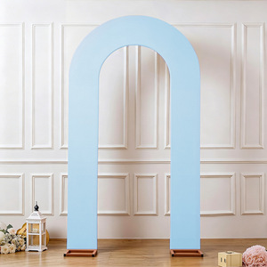 Set Latar Belakang untuk Pernikahan, Kit Arch Bentuk U, Penutup Elastis Tinggi dari Polyester/Spandex, Dekorasi Pesta, Kain Tirai Latar Belakang - Product Image 2