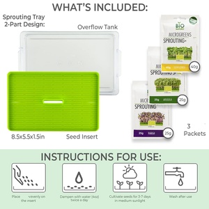 Kit di Microgreens organici Premium in stile Country Design compatto sano giardino di casa - Product Image 5